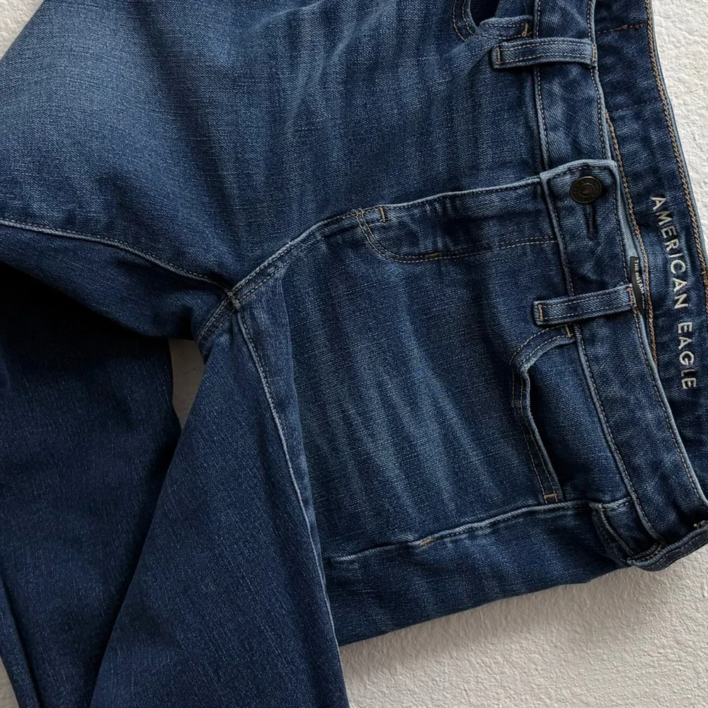 American Eagle AE The Dream Jean Jegging Hi Rise Blue Dark Wash size 4 Short - Picture 2 of 10